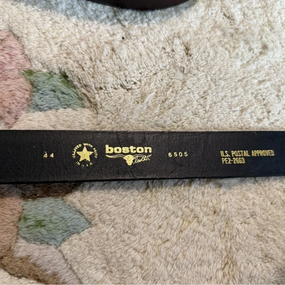 Boston‎ Leather Men's Black Belt E.M.S. Fire Police Postal Worker Black Leather